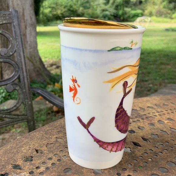 2015 Starbucks Holiday Mermaid Ceramic Tumbler Cup - Picture 5 of 9